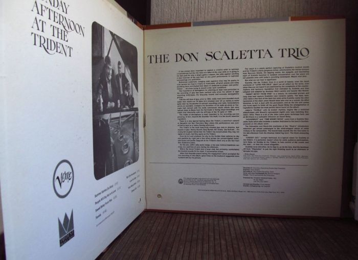 Платівка Дон Скалетта Тріо | The Don Scaletta Trio – Sunday Afternoon At The Trident