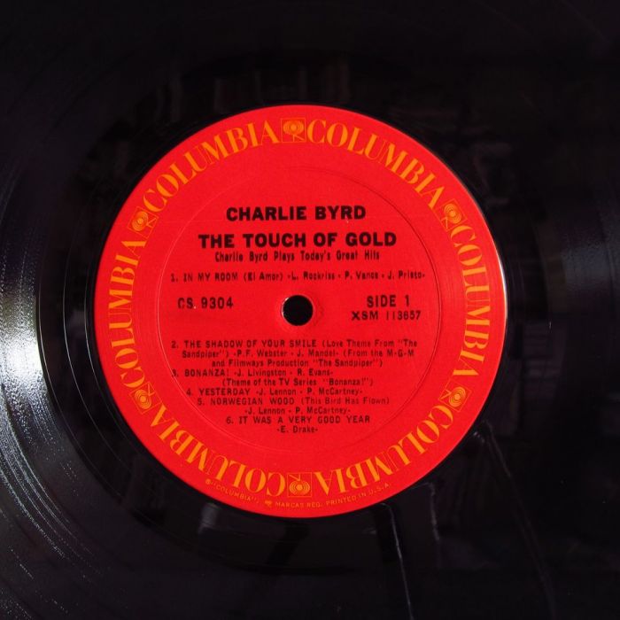 Платівка Чарлі Берд|Charlie Byrd - The Touch Of Gold (Charlie Byrd Plays Today’s Great Hits)