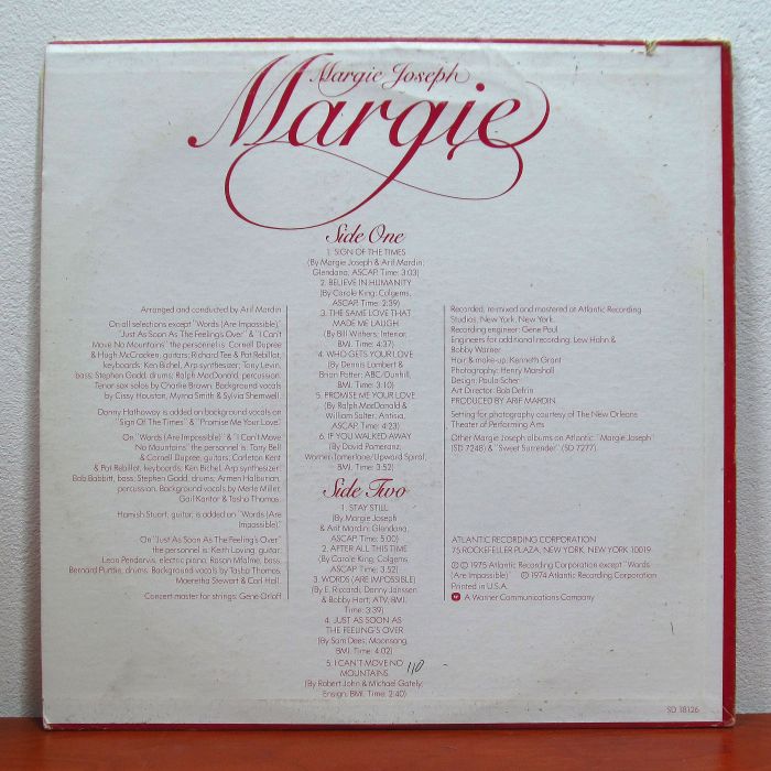 Платівка Мaрджі Джозеф|Margie Joseph – Margie