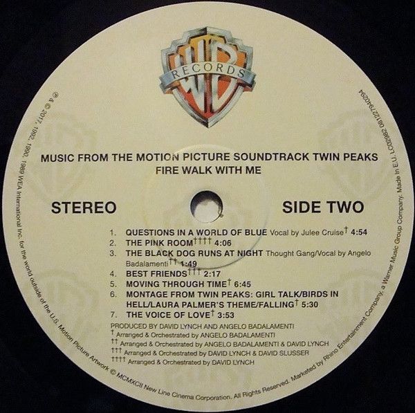 Платівка Angelo Badalamenti – Twin Peaks - Fire Walk With Me (Music From The Motion Picture Soundtrack)|Анджело Бадаламенті-Твін Пікс: Вогонь іди зі мною