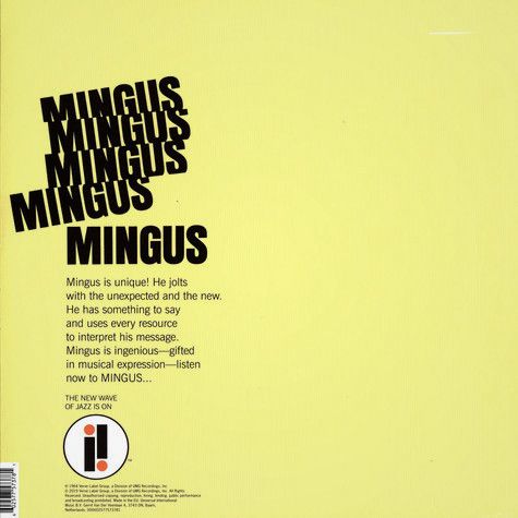Платівка Mingus – Mingus Mingus Mingus Mingus Mingus |Чарльз Мінгус