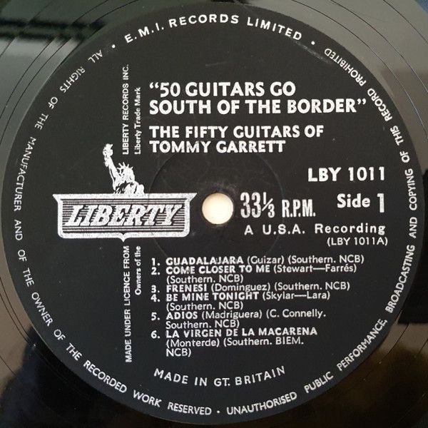 Платівка The 50 Guitars Of Tommy Garrett – 50 Guitars Go South Of The Border | 50 гітар Томмі Гаррета