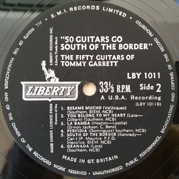 Платівка The 50 Guitars Of Tommy Garrett – 50 Guitars Go South Of The Border | 50 гітар Томмі Гаррета