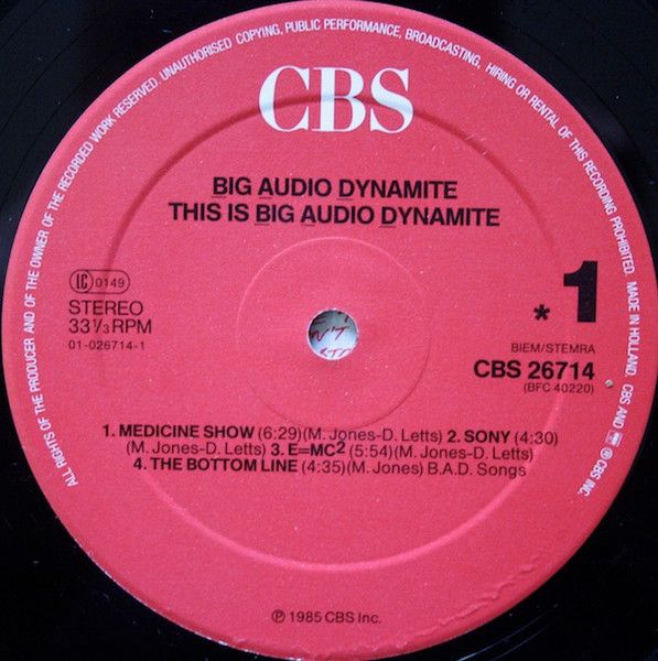 Платівка Big Audio Dynamite – This Is Big Audio Dynamite