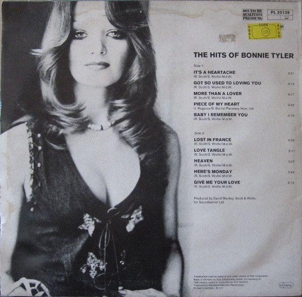 Платівка Bonnie Tyler – The Hits Of Bonnie Tyler | Бонні Тайлер
