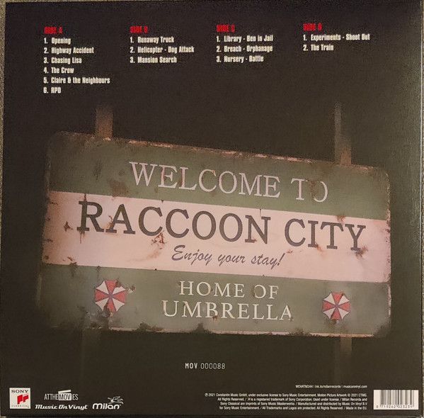 Платівка Mark Korven – Resident Evil Welcome To Raccoon City (Original Motion Picture Soundtrack)|Марк Корвен(2xLP)