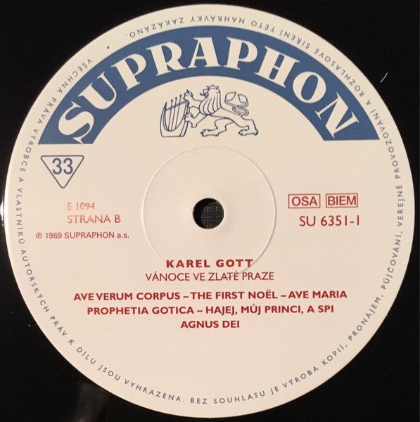 Платівка Karel Gott – Vánoce Ve Zlaté Praze|Карел Готт