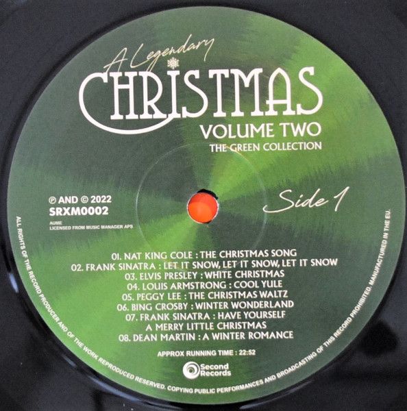 Various – A Legendary Christmas (Volume Two) (The Green Collection) (2LP, Compilation, Remastered, 180g, Vinyl)