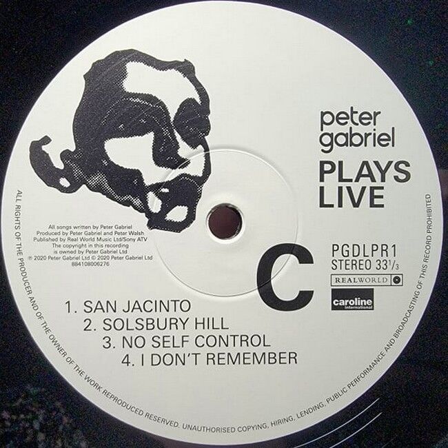 Peter Gabriel – Plays Live (2LP, 180 Gram) (Vinyl)