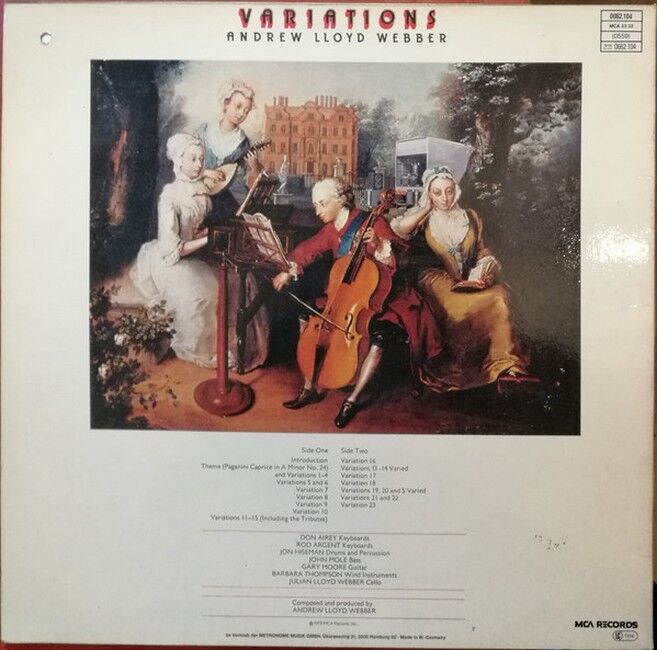 Платівка Andrew Lloyd Webber – Variations|Ендрю Ллойд Веббер – Варіації