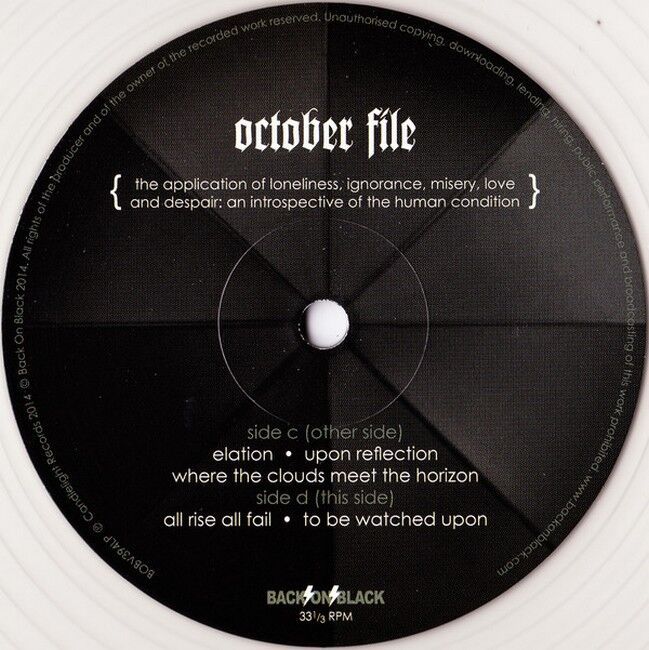October File – The Application Of Loneliness, Ignorance, Misery, Love And Despair: An Introspective Of The Human Condition (Vinyl 2LP, Limited Edition, Clear, 180 Gram)