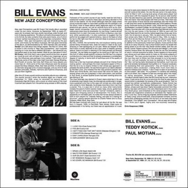 Bill Evans – New Jazz Conceptions (LP, Album, Reissue, 180g, Vinyl)
