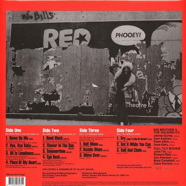 Janis Joplin – Joplin In Concert (2LP, Album, Numbered, Reissue, Stereo, 180g, Red Translucent Vinyl)
