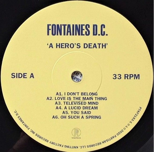 Fontaines D.C. – A Hero's Death (LP, Album, Vinyl)
