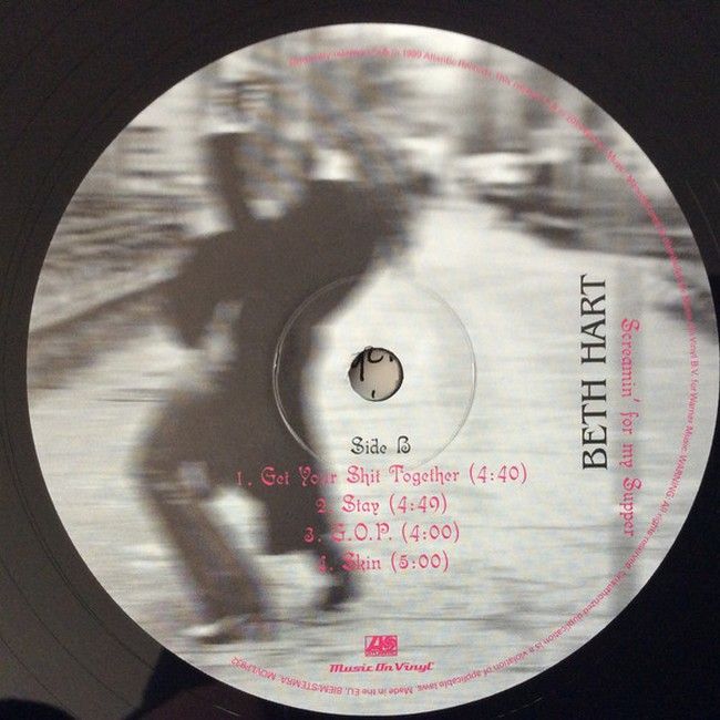 Beth Hart – Screamin' For My Supper (2LP, Album, Etched, Reissue, 180 Gram, Vinyl)