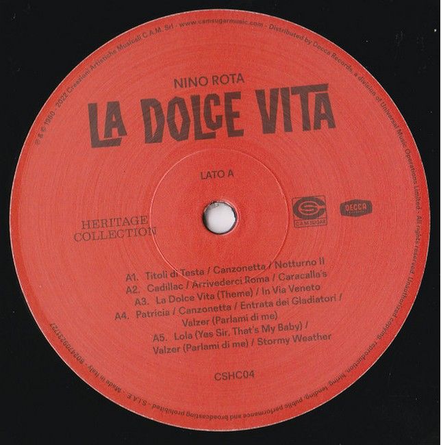 Платівка Nino Rota – Fellini's La Dolce Vita|Ніно Рота-"Солодке життя" Фелліні