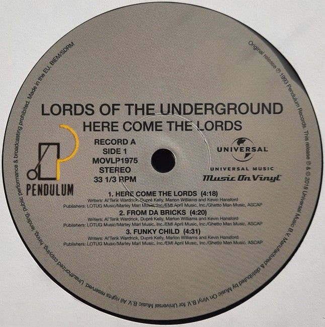 Lords Of The Underground – Here Come The Lords (2LP, Album, Reissue, 180 Gram, Vinyl)