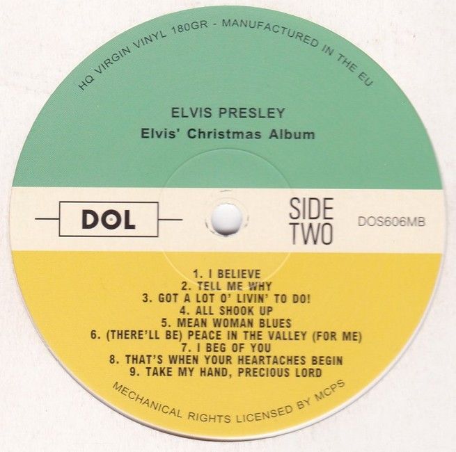 Elvis Presley – Elvis' Christmas Album (LP, Album, Reissue, Mono, 180g, White Vinyl)