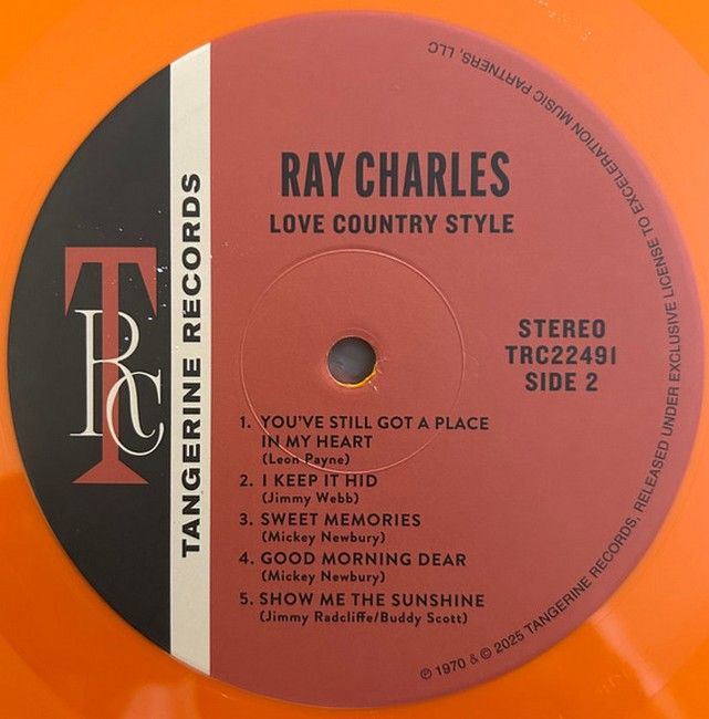 Ray Charles - Love Country Style (LP, Album, Reissue, Remastered, Stereo, Opaque Orange Vinyl)