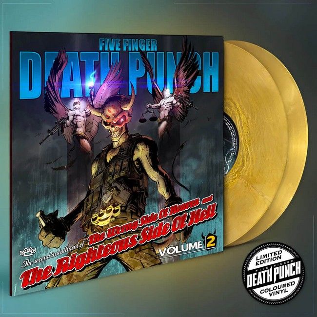 Five Finger Death Punch – The Wrong Side Of Heaven And The Righteous Side Of Hell, Volume 2 (2LP, Album, Gold Vinyl)
