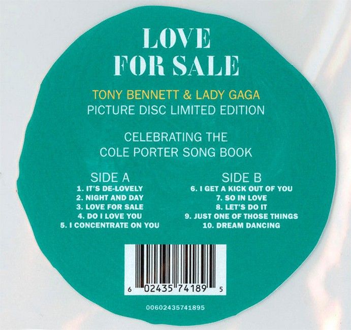Платівка Tony Bennett & Lady Gaga – Love For Sale|Тоні Беннет і Леді Гага-Любов на продаж(Picture Disc, Vinyl)