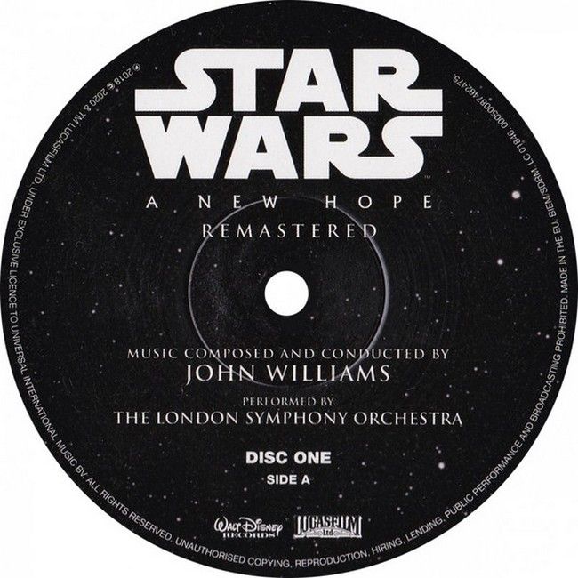 Платівка John Williams, The London Symphony Orchestra – Star Wars: A New Hope(Original Motion Picture Soundtrack)|Джон Вільямс, Лондонський симфонічний оркестр – Зоряні війни: Нова надія(2xLP, Remastered, Vinyl)