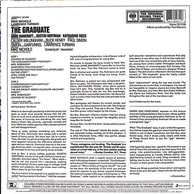 Simon & Garfunkel, Dave Grusin – The Graduate (Original Sound Track Recording) (LP, Album, Reissue, Stereo, Vinyl)