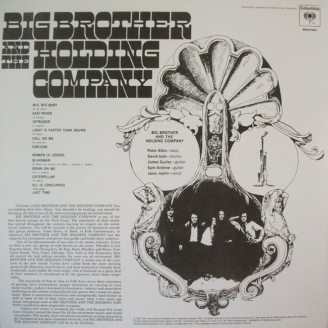 Big Brother & The Holding Company – Big Brother & The Holding Company Featuring Janis Joplin (LP, Album, Reissue, Remastered, Stereo, Vinyl)