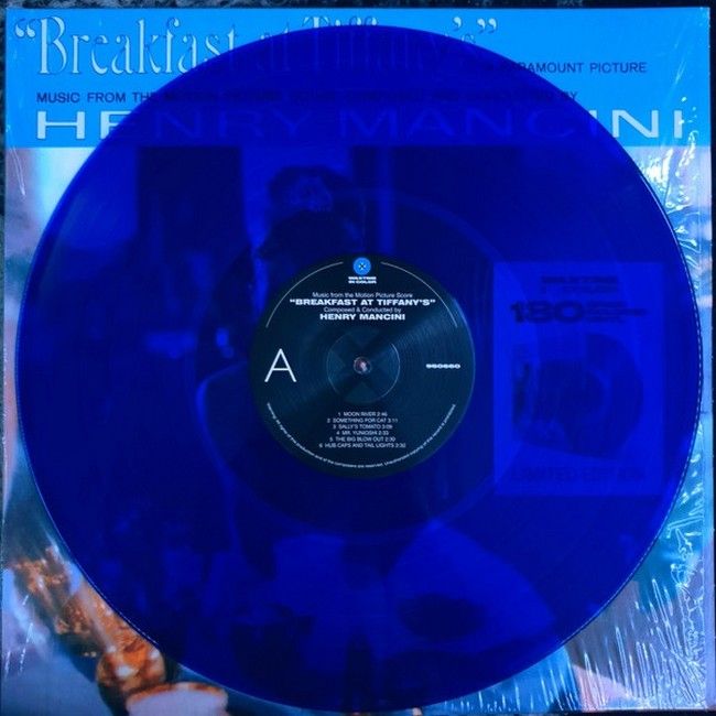 Платівка Henry Mancini – Breakfast At Tiffany's (Music From The Motion Picture Score)|Генрі Манчіні – Сніданок у Тіффані (музика до фільму,Blue Vinyl)