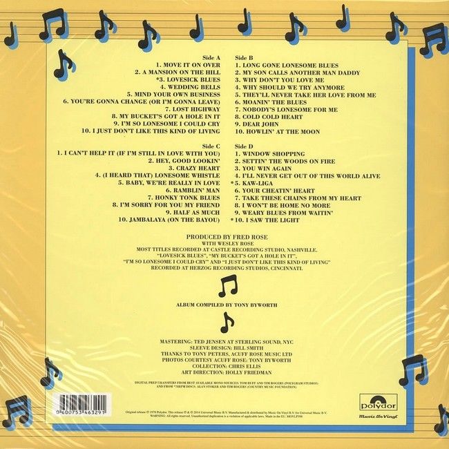 Hank Williams – 40 Greatest Hit (LP, Compilation, Reissue, 180g, Vinyl)