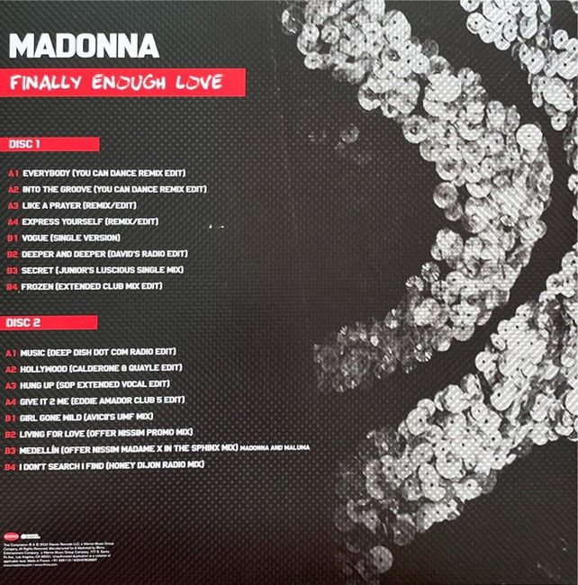 Платівка Madonna – Finally Enough Love(Clear Vinyl)|Мадонна-Нарешті вистачить любові(2xLP)