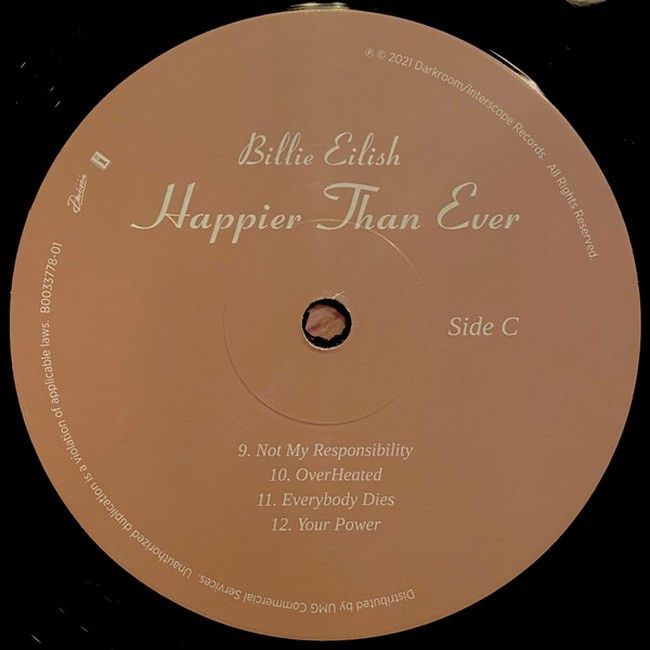 Billie Eilish - Happier Than Ever (2LP, Recycled Vinyl, Rainbow Foil Jacket, Album, Record Store Day, Limited Edition, Stereo)