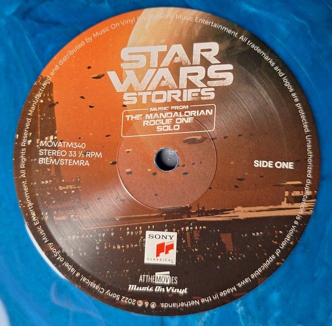 Various - Star Wars Stories: Music From The Mandalorian, Rogue One, Solo (2LP, Album, Limited Edition, Numbered, 'Hyperspace’ Blue)