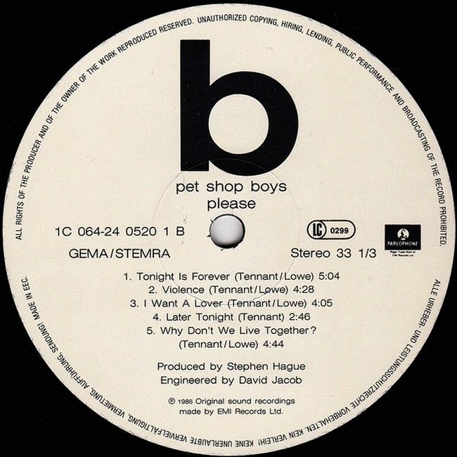 Pet Shop Boys – Please (LP, Album, Reissue, Remastered, Vinyl)