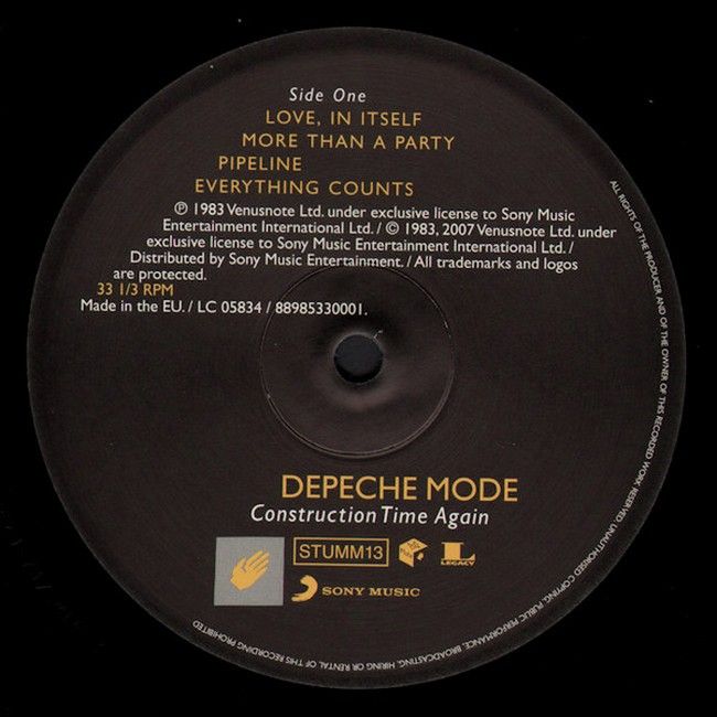 Depeche Mode – Construction Time Again (LP, Album, Reissue, Remastered, Gatefold, 180 Gram, Vinyl)
