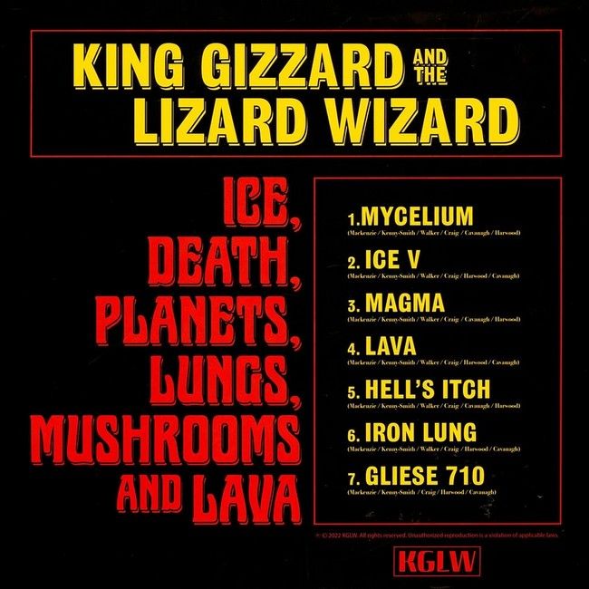 King Gizzard And The Lizard Wizard – Ice, Death, Planets, Lungs, Mushrooms And Lava (2LP, Album, Recycled Black Wax, Vinyl)