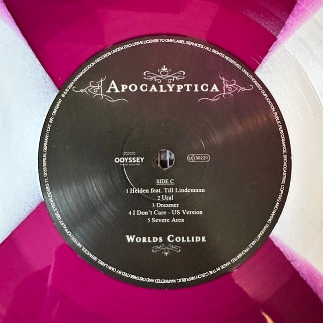 Apocalyptica - Worlds Collide (2LP, Record Store Day, Deluxe Edition, Numbered, Reissue, Purple w/ Black & White Butterly Vinyl)