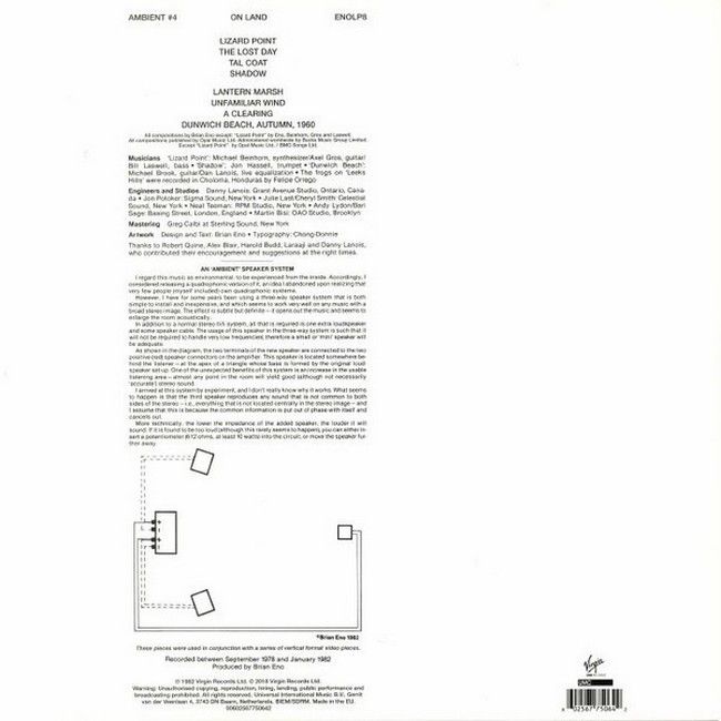 Brian Eno – Ambient 4 (On Land) (LP, Album, 180g, Vinyl)