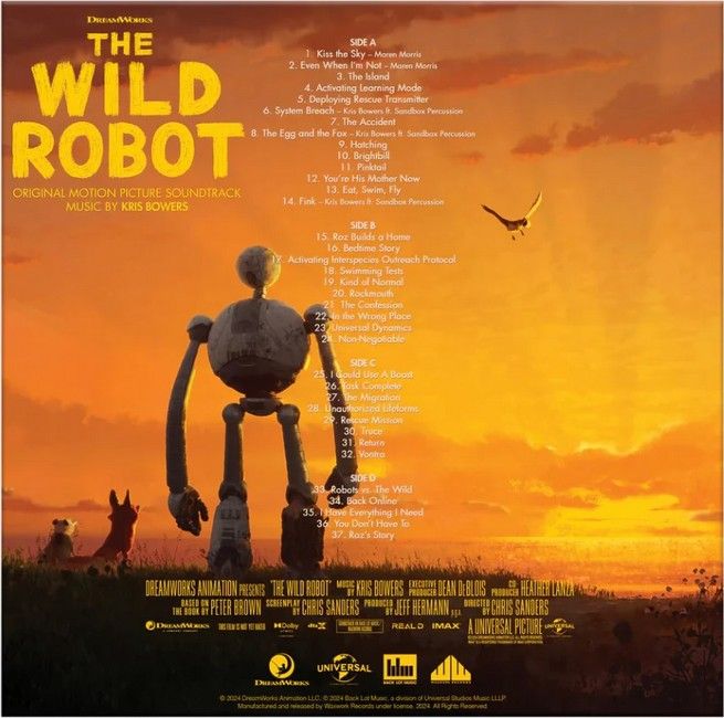 Kris Bowers - The Wild Robot (2LP, Crystal Clear&Blue Orb & Green, Mint, Blue, and Black Splatter, Vinyl)