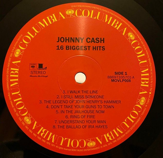 Johnny Cash – 16 Biggest Hits (LP, Compilation, Repress, Stereo, 180g, Vinyl)