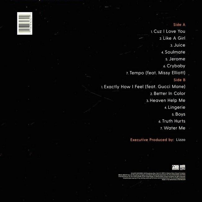 Lizzo – Cuz I Love You (LP, Album, Blue [Aqua] Vinyl)