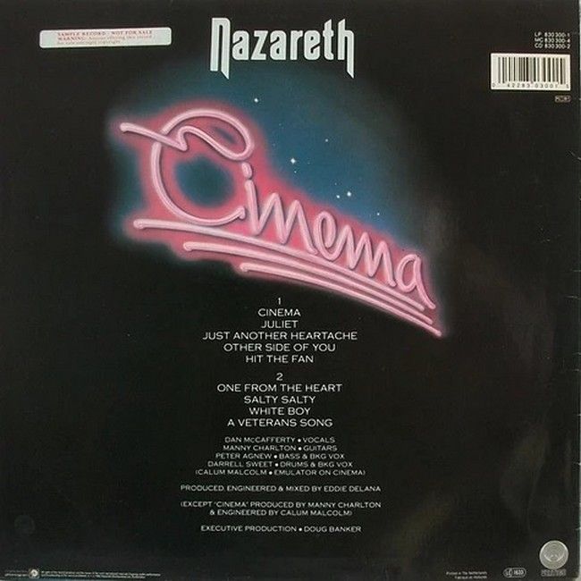 Nazareth – Cinema (LP, Album, Reissue, Remastered, White Vinyl)
