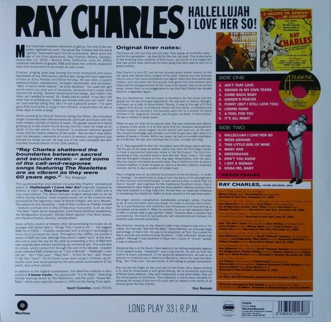Ray Charles – Hallelujah I Love Her So! (LP, Album, Limited Edition, Vinyl)