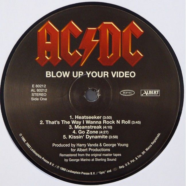 Платівка AC/DC – Blow Up Your Video|ЕЙСІ ДІСІ-Підірвіть своє відео
