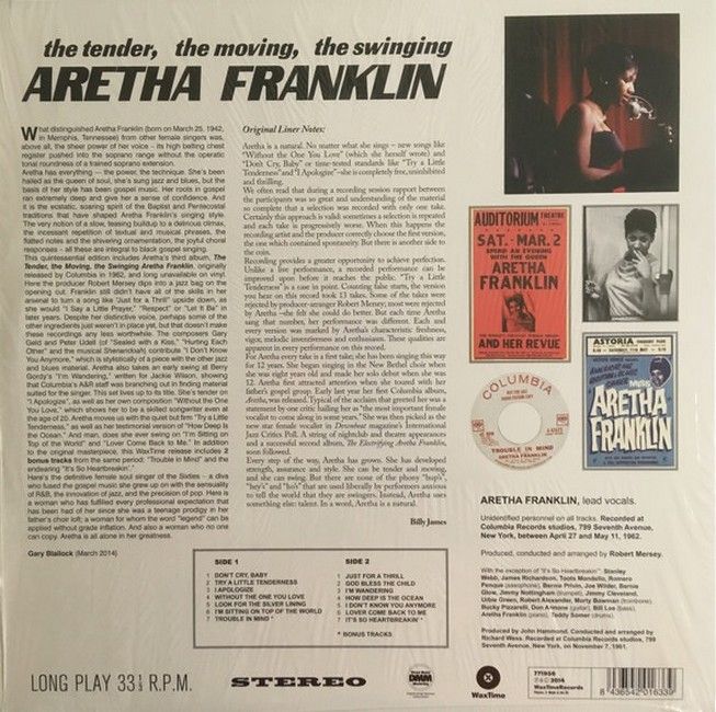 Платівка Aretha Franklin – The Tender, The Moving, The Swinging Aretha Franklin|Арета Франклін-Ніжна, зворушлива, хитаюча Арета Франклін