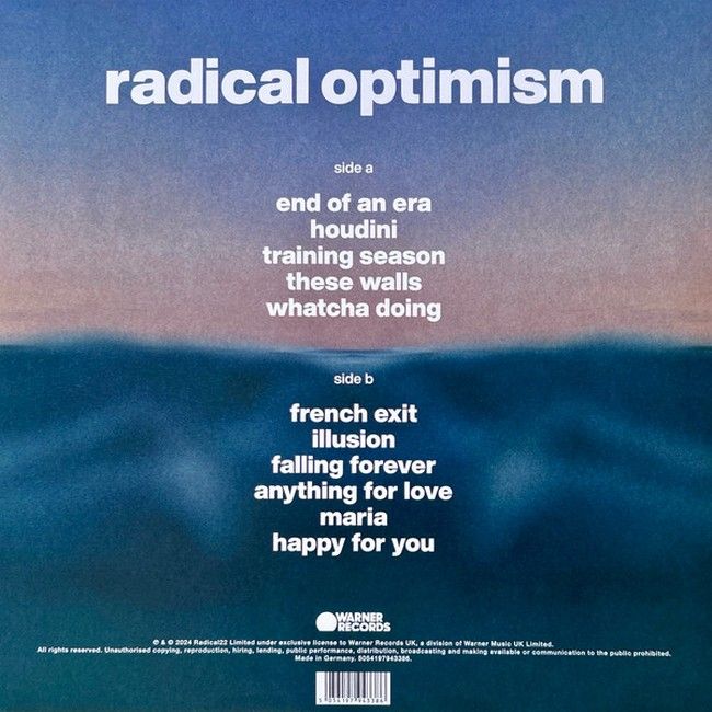 Платівка Dua Lipa – Radical Optimism|Дуа Ліпа-Радикальний оптимізм(Blue Transparent, Vinyl