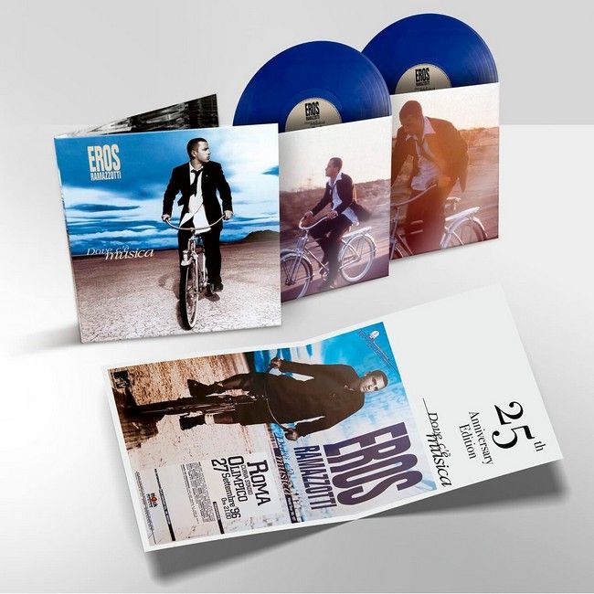 Eros Ramazzotti – Donde Hay Musica (2LP, Album, Reissue, Remastered, Transparent Blue Vinyl)