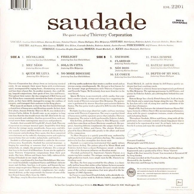 Платівка Thievery Corporation – Saudade|Корпорація Thievery-Туга