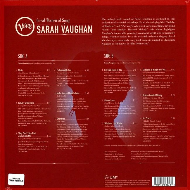 Sarah Vaughan – Great Women of Song (LP, Compilation, Vinyl)