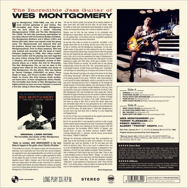 Wes Montgomery – The Incredible Jazz Guitar Of Wes Montgomery (LP, Album, Limited Edition, Vinyl)